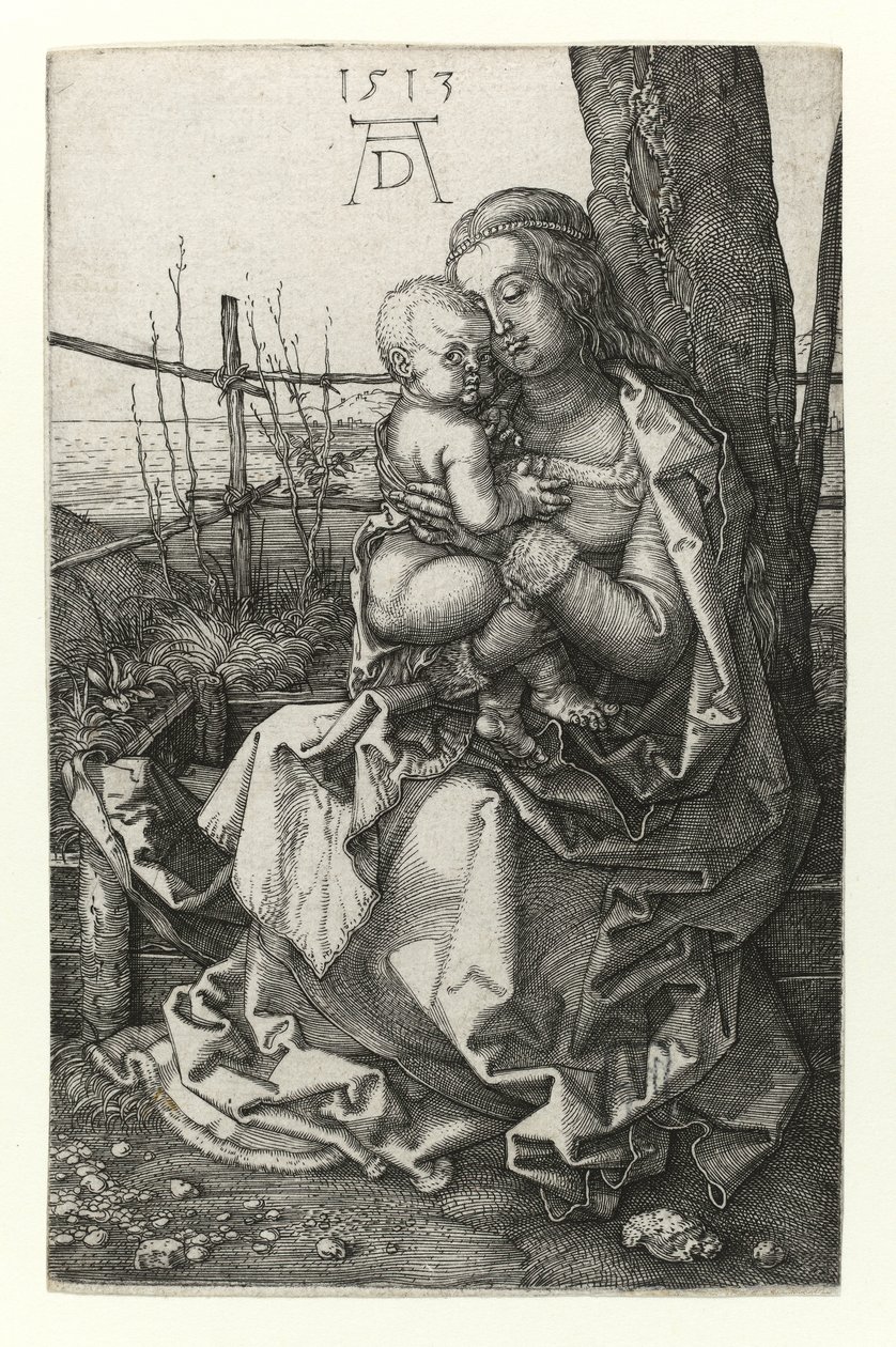 La Madonna sentada cerca del árbol, 1513 de Albrecht Dürer