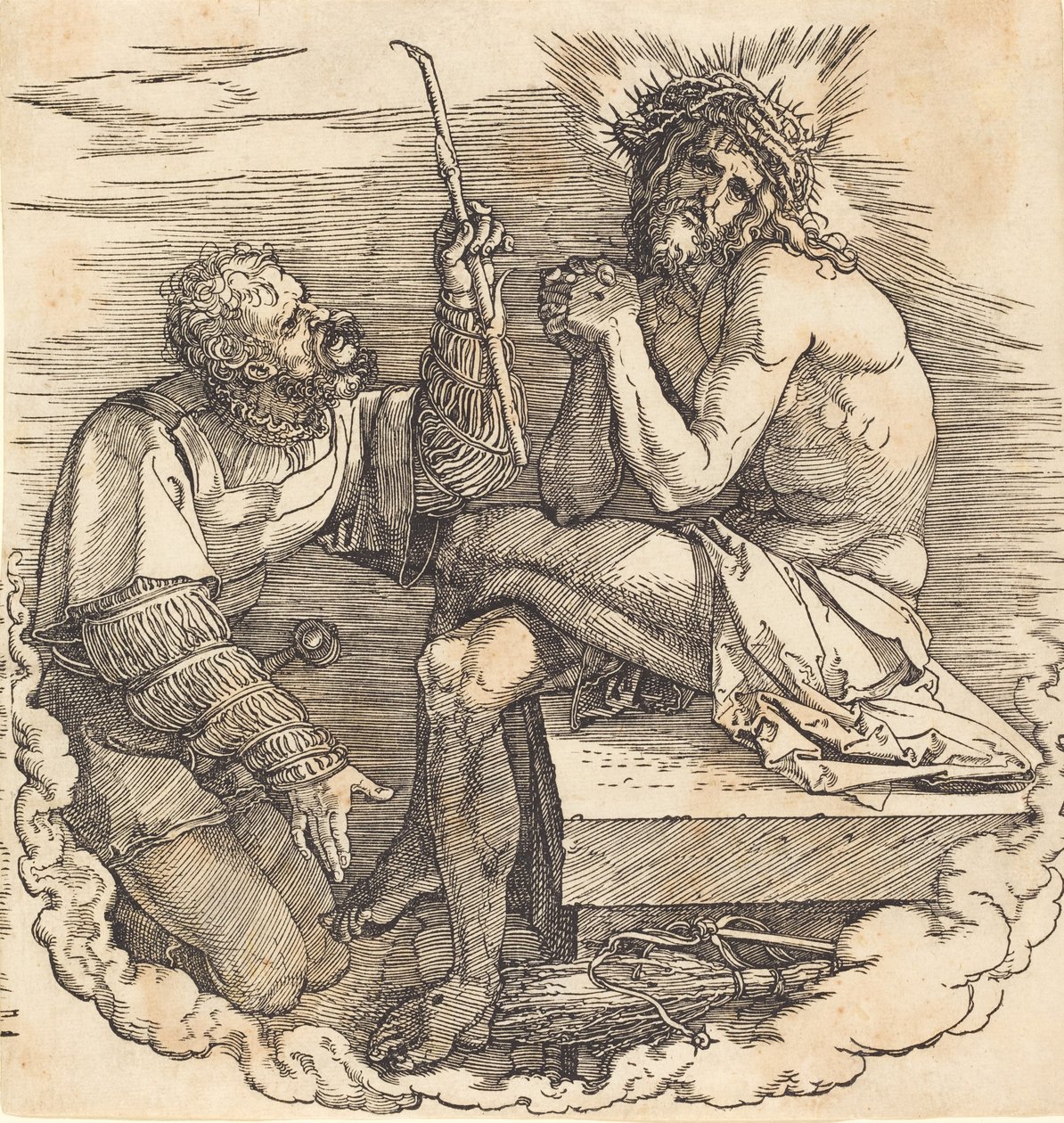 El Hombre de los Dolores burlado por un Soldado, probablemente 1511 de Albrecht Dürer