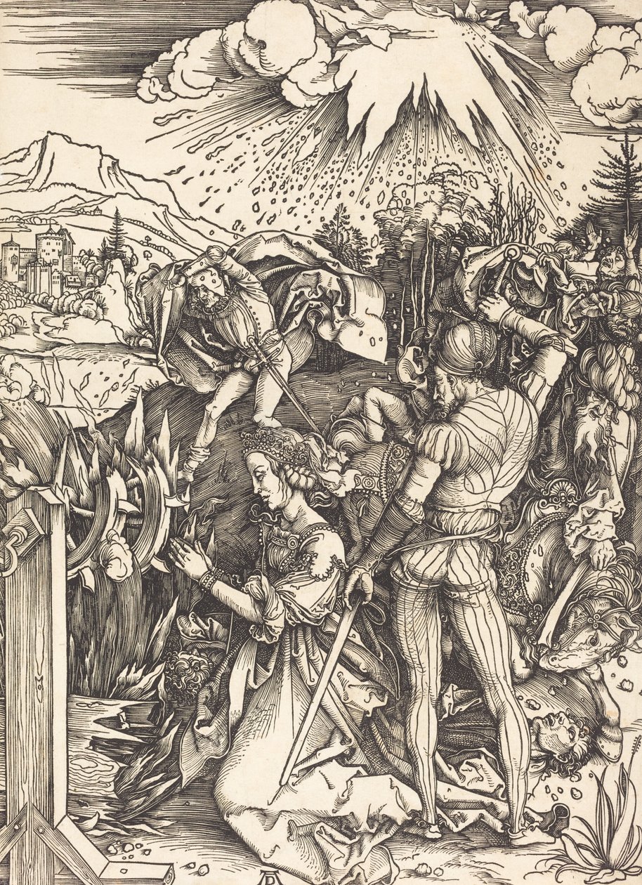 El martirio de Santa Catalina, c. 1497-1499 de Albrecht Dürer