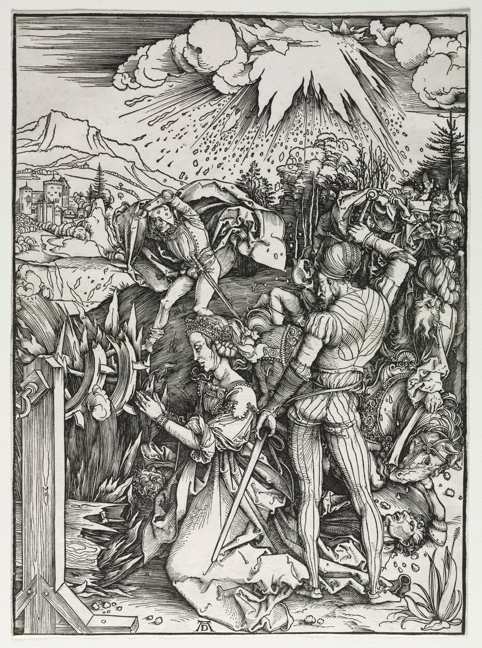El martirio de Santa Catalina de Alejandría, c. 1497 de Albrecht Dürer