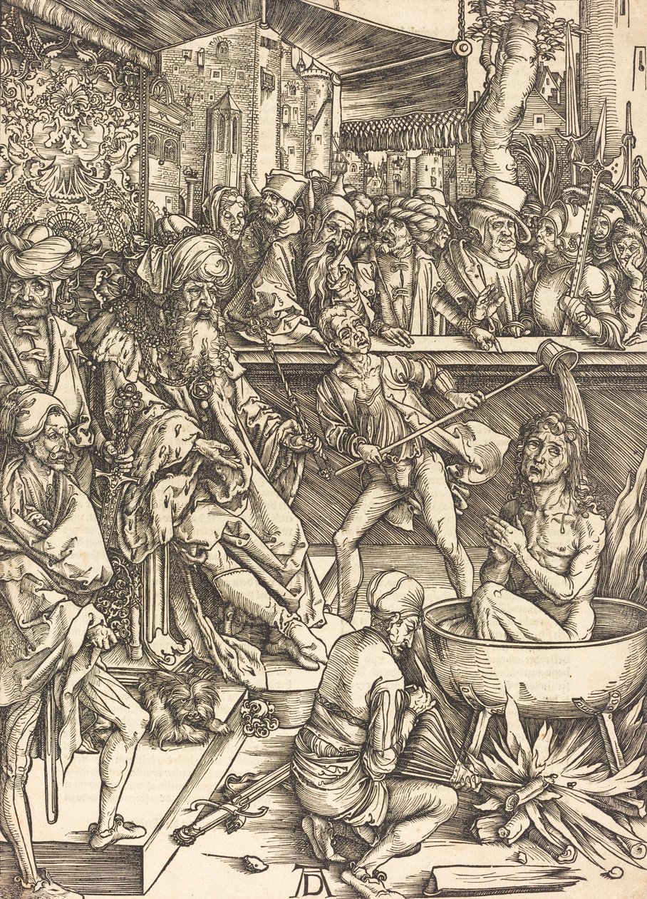 El martirio de San Juan, probablemente c. 1496-1498 de Albrecht Dürer
