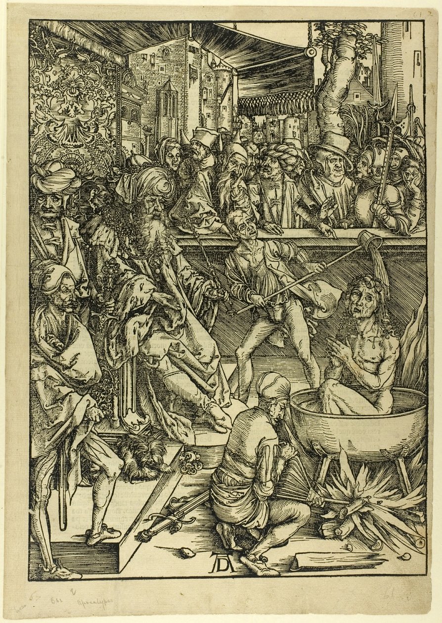 El martirio de San Juan, del Apocalipsis de Albrecht Dürer