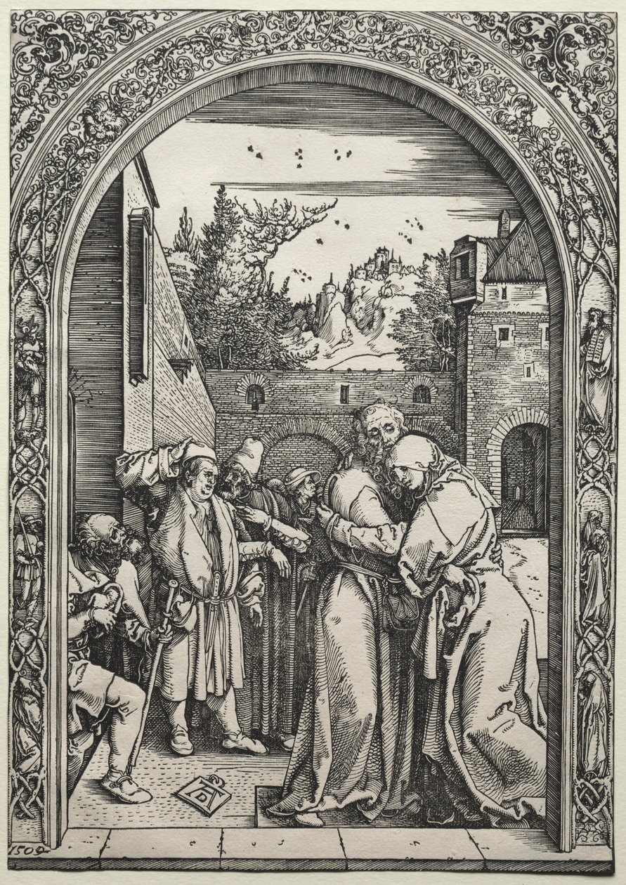 El encuentro de Joaquín y Ana en la Puerta Dorada, 1504 de Albrecht Dürer