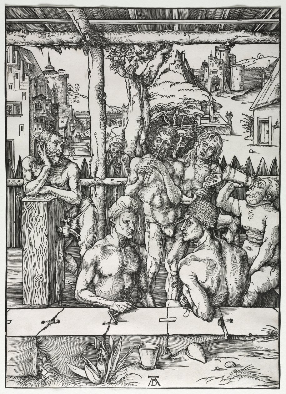 La Casa de Baños de los Hombres, c. 1496-1497 de Albrecht Dürer