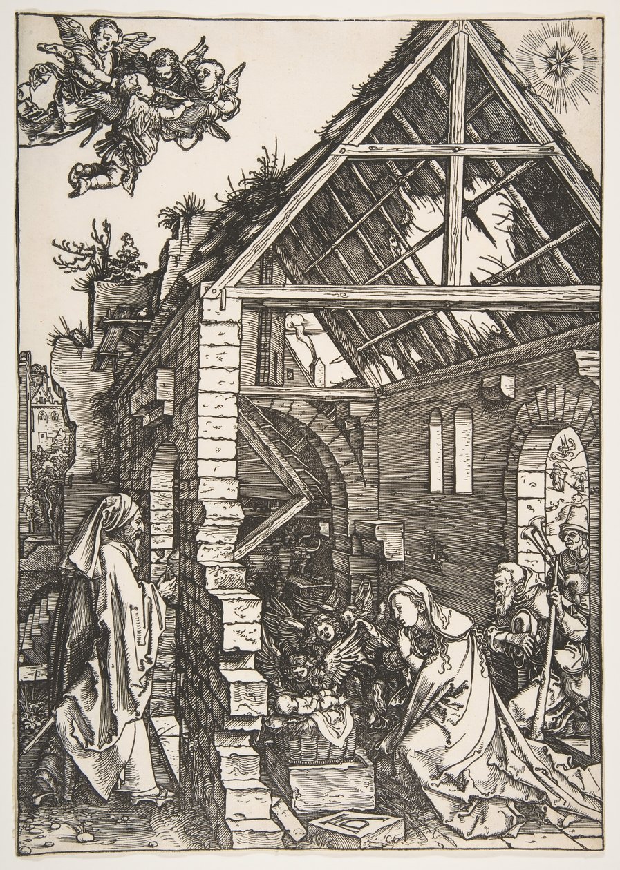 La Natividad, de La vida de la Virgen de Albrecht Dürer