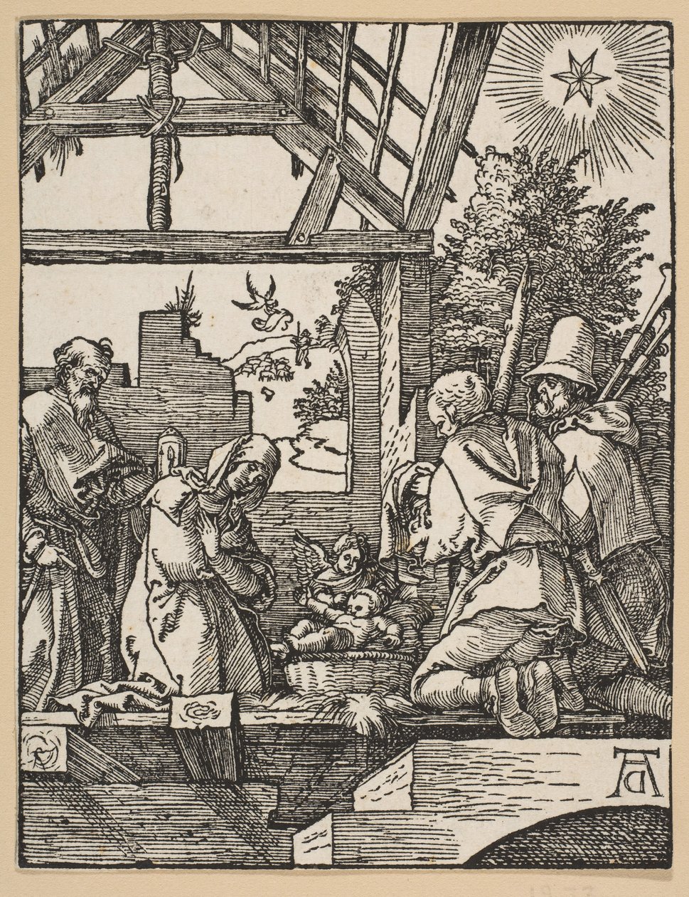 La Natividad, de La pequeña pasión de Albrecht Dürer