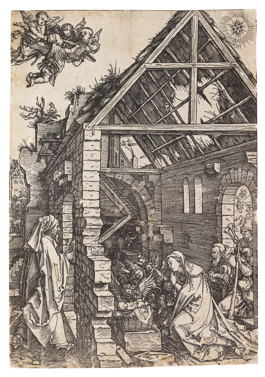 La natividad de Cristo, de la serie La vida de la Virgen, ca. 1503 de Albrecht Dürer