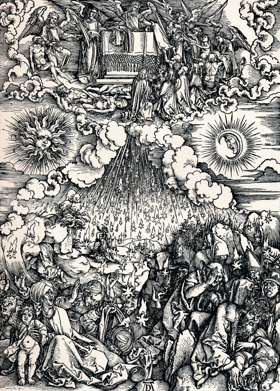 La apertura del quinto y sexto sello, 1498 1906 de Albrecht Dürer