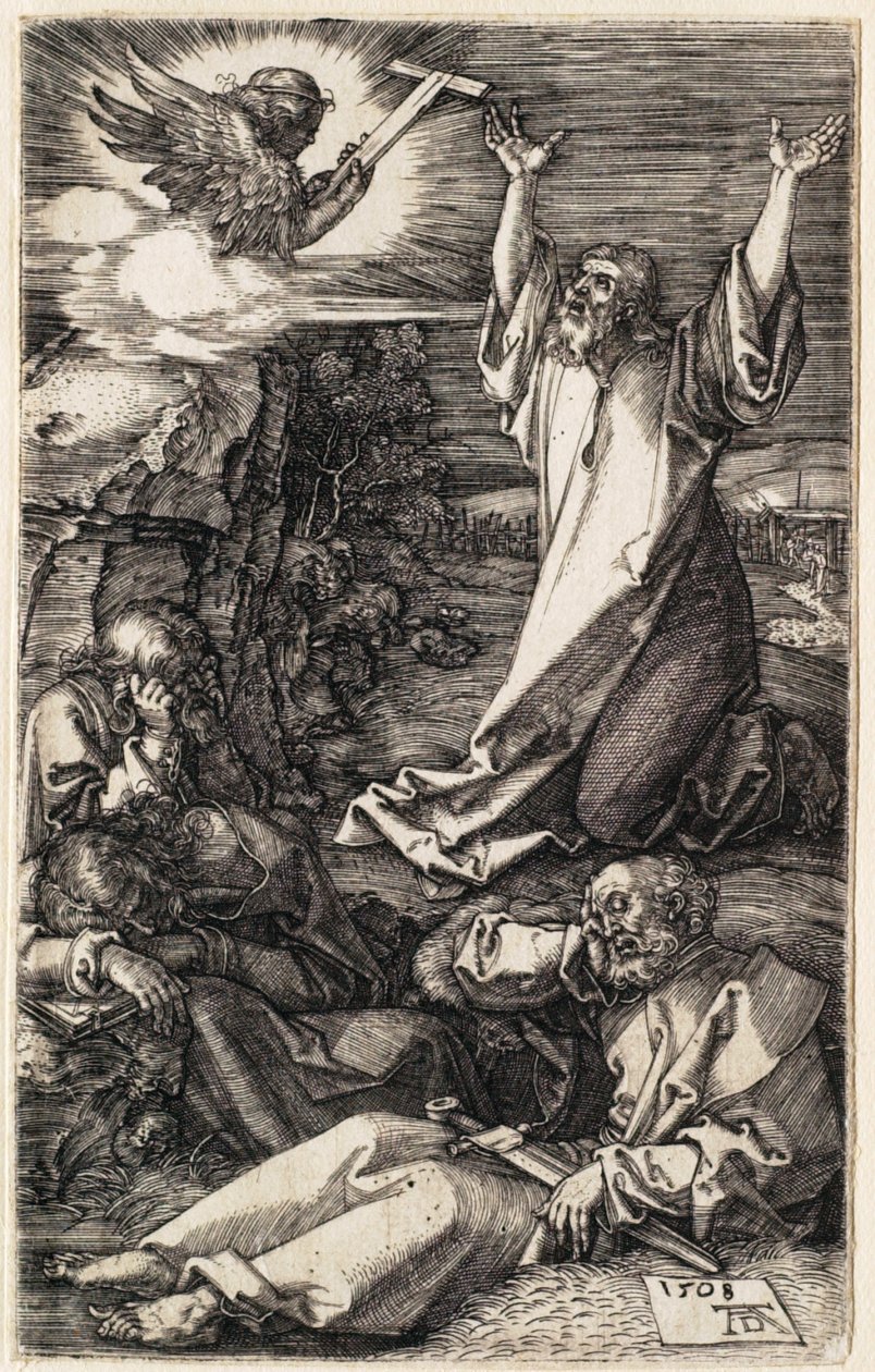 La Pasión: Cristo en el Monte de los Olivos de Albrecht Dürer