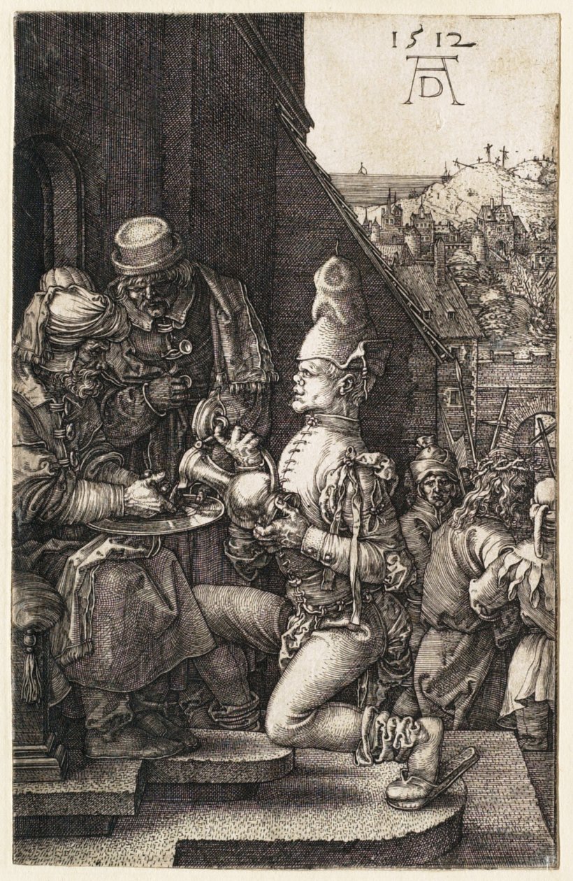 La Pasión: Pilato se lava las manos de Albrecht Dürer