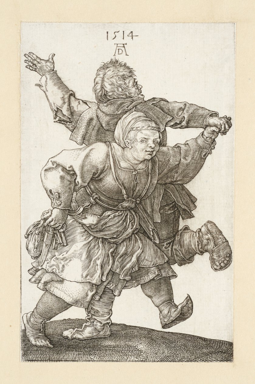 La pareja de campesinos bailando de Albrecht Dürer