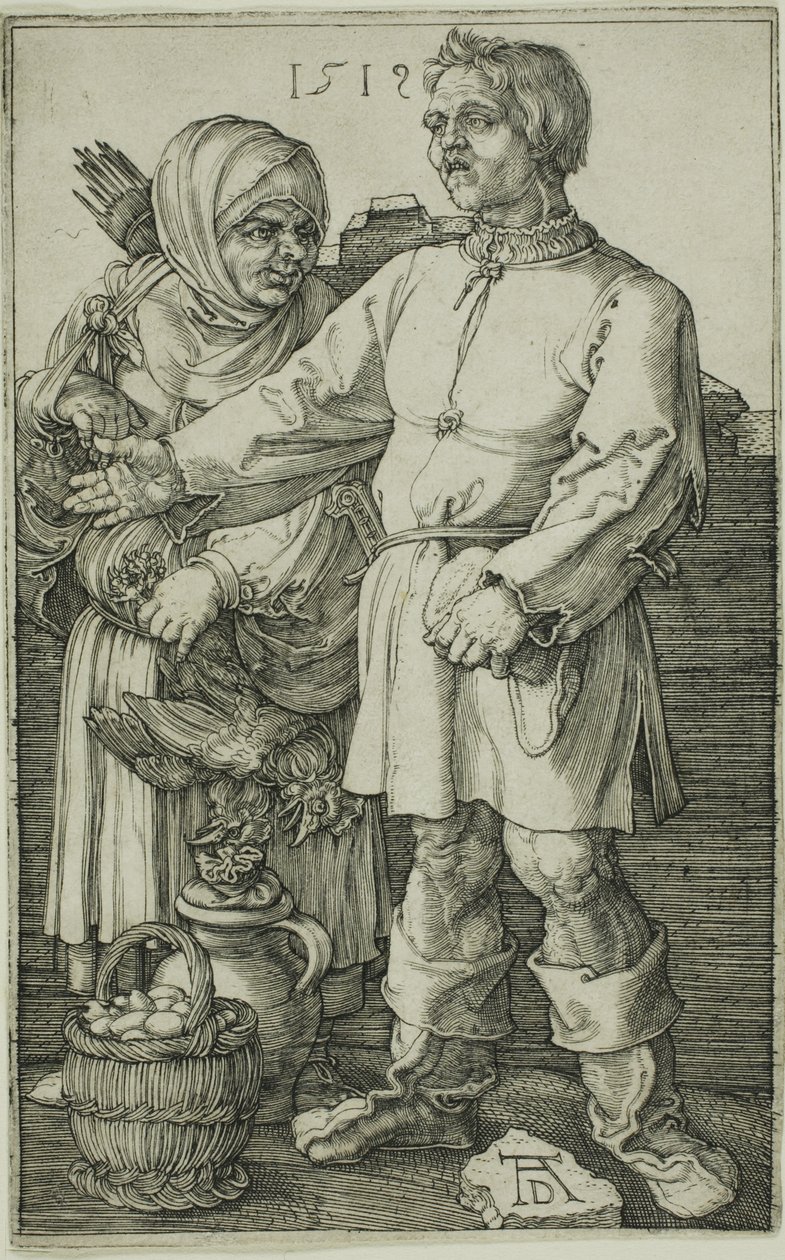 El campesino y su mujer en el mercado de Albrecht Dürer