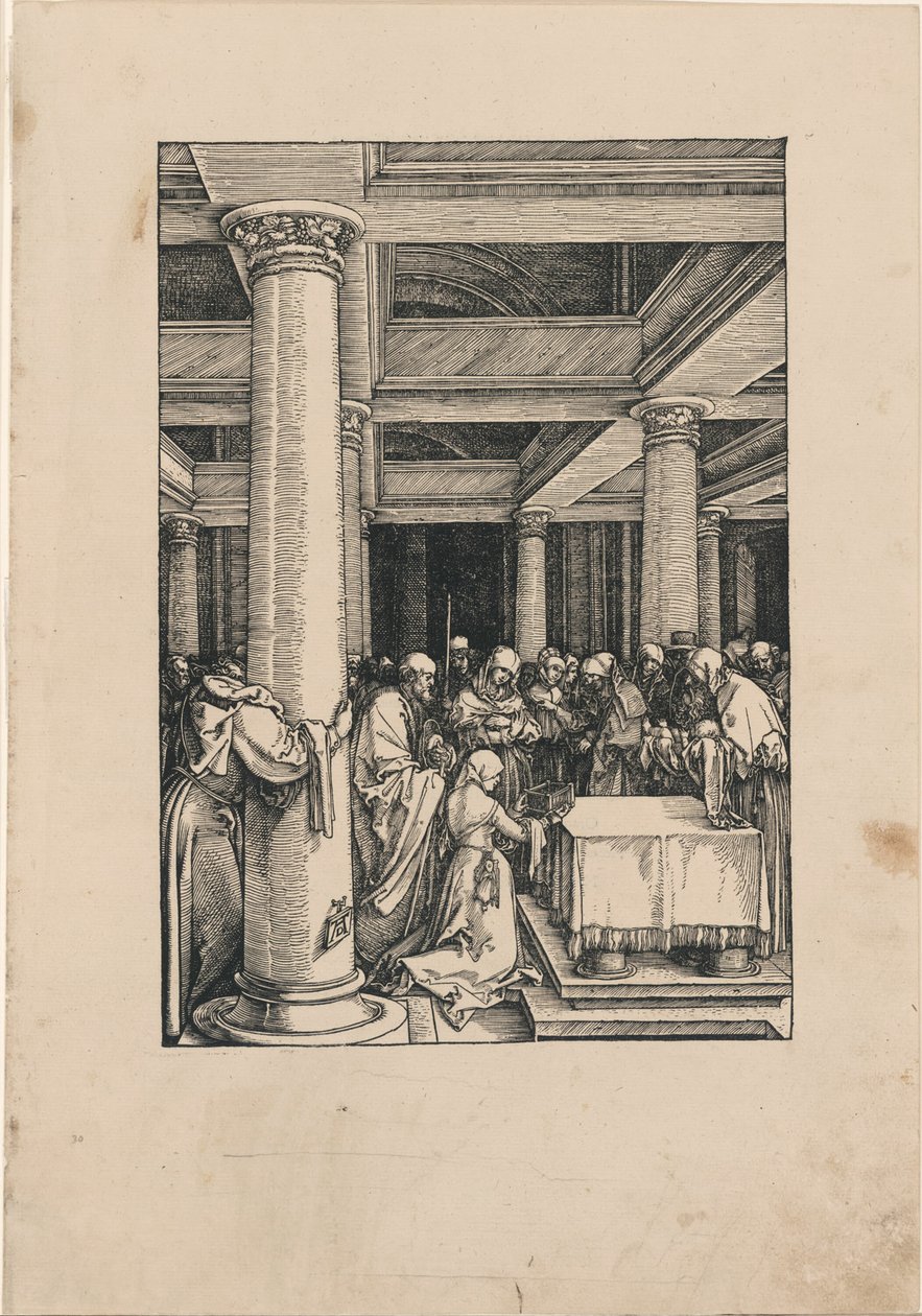 La Presentación de Cristo en el Templo, de La Vida de la Virgen de Albrecht Dürer
