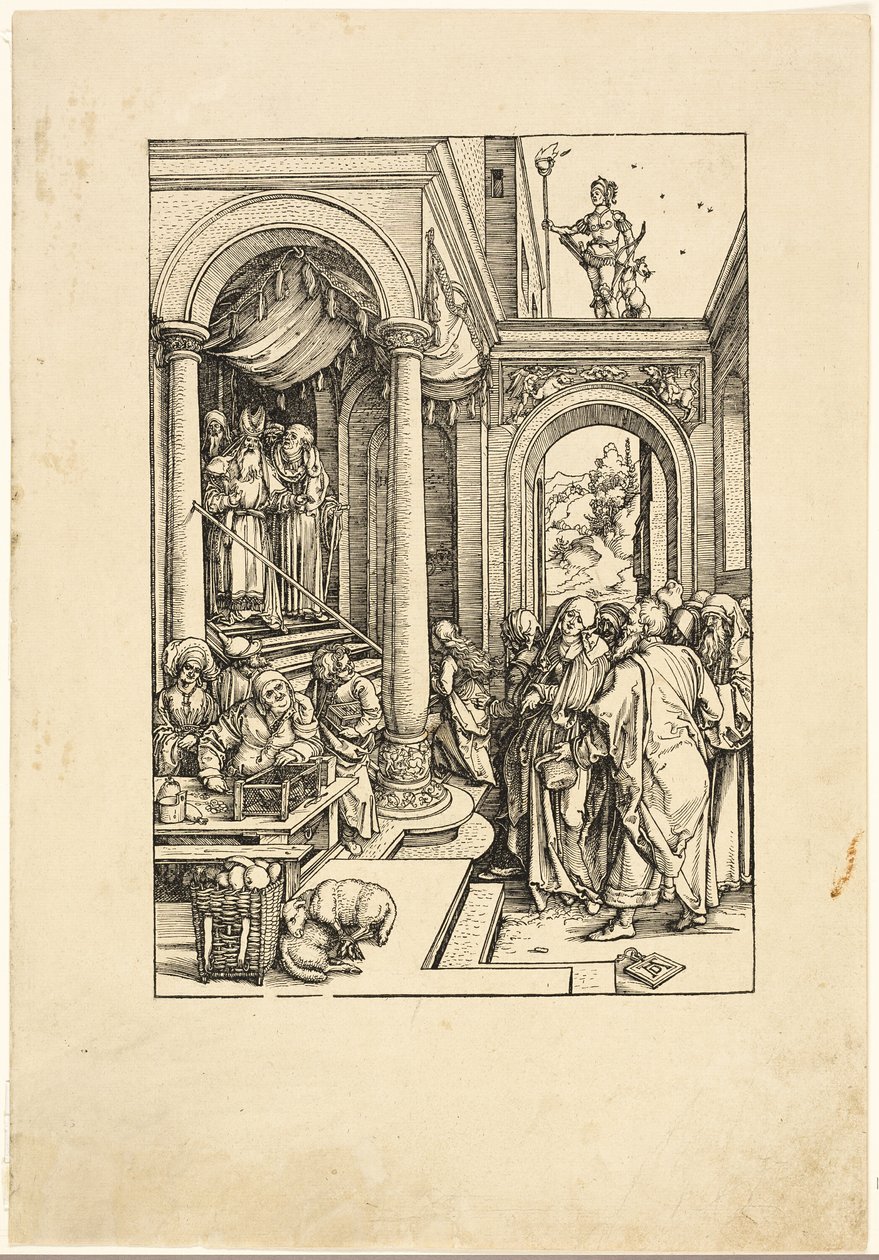 La presentación de la Virgen en el templo, de La vida de la Virgen de Albrecht Dürer