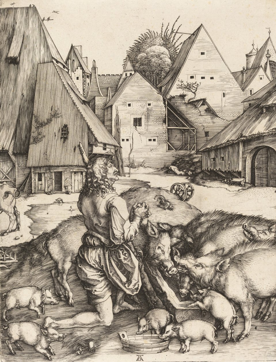 El Hijo Pródigo, c. 1496 de Albrecht Dürer