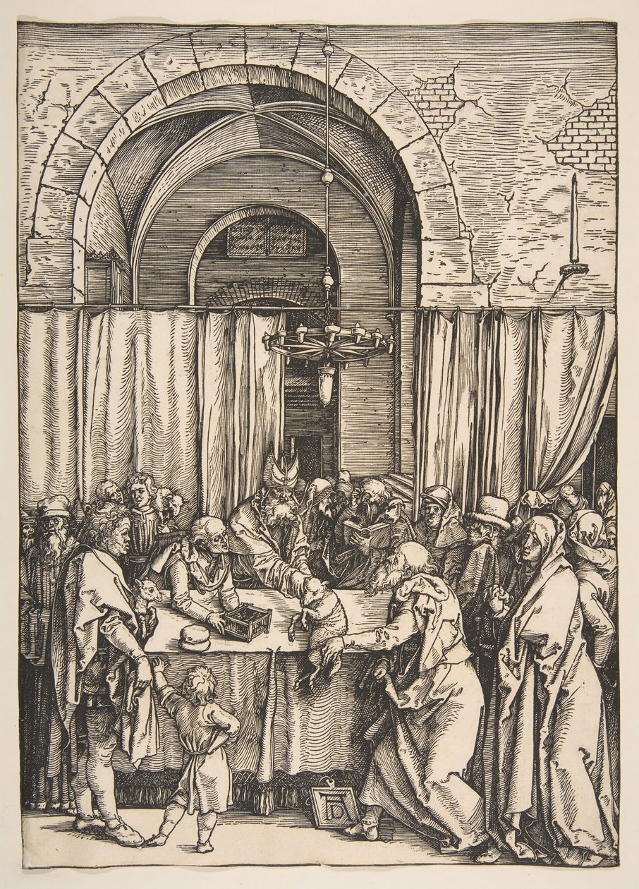 El rechazo de la ofrenda de Joaquín, de La vida de la Virgen, ca. 1504 de Albrecht Dürer