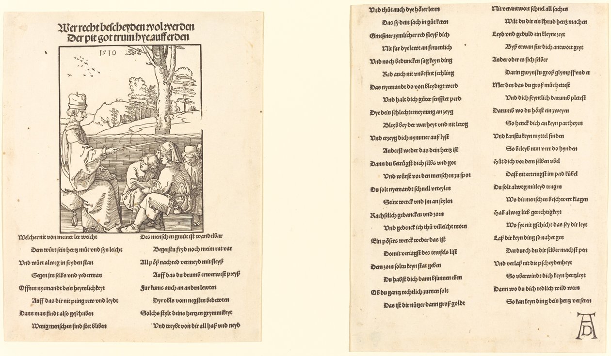 El Maestro de Escuela de Albrecht Dürer