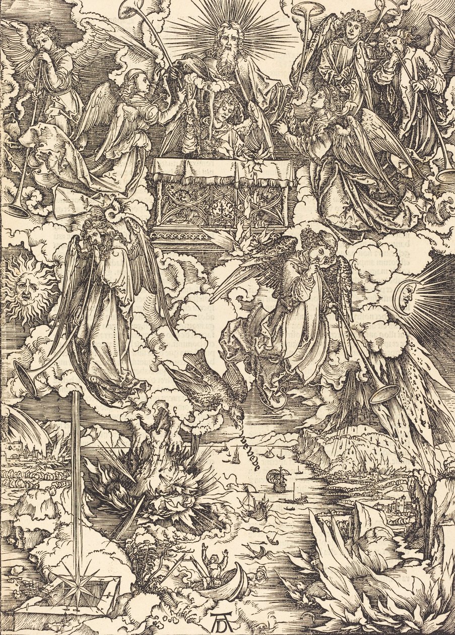 Los Siete Ángeles con las Trompetas, 1498 de Albrecht Dürer