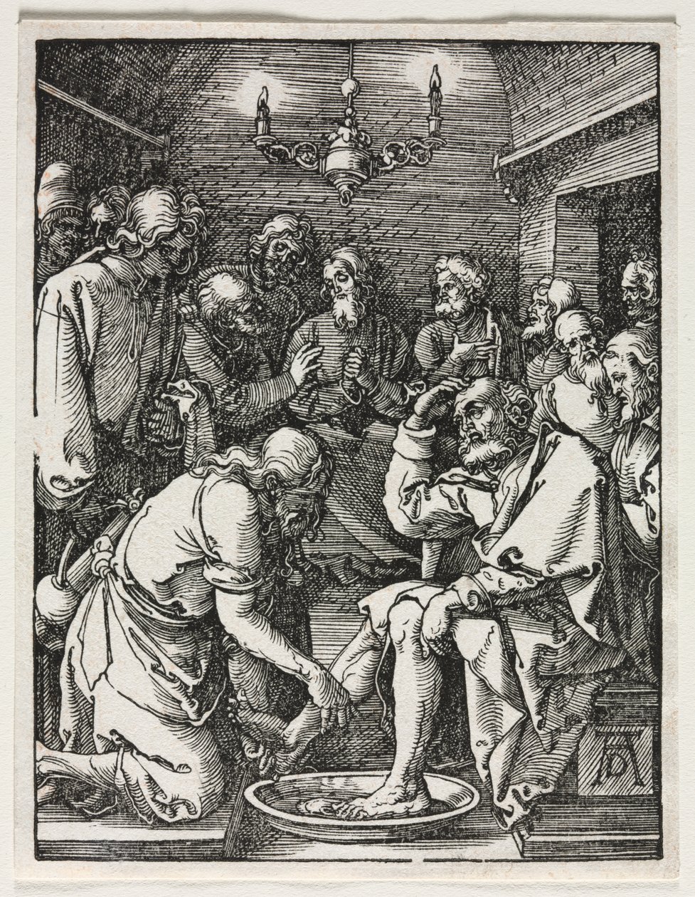 La Pequeña Pasión: Cristo Lavando los Pies de San Pedro de Albrecht Dürer