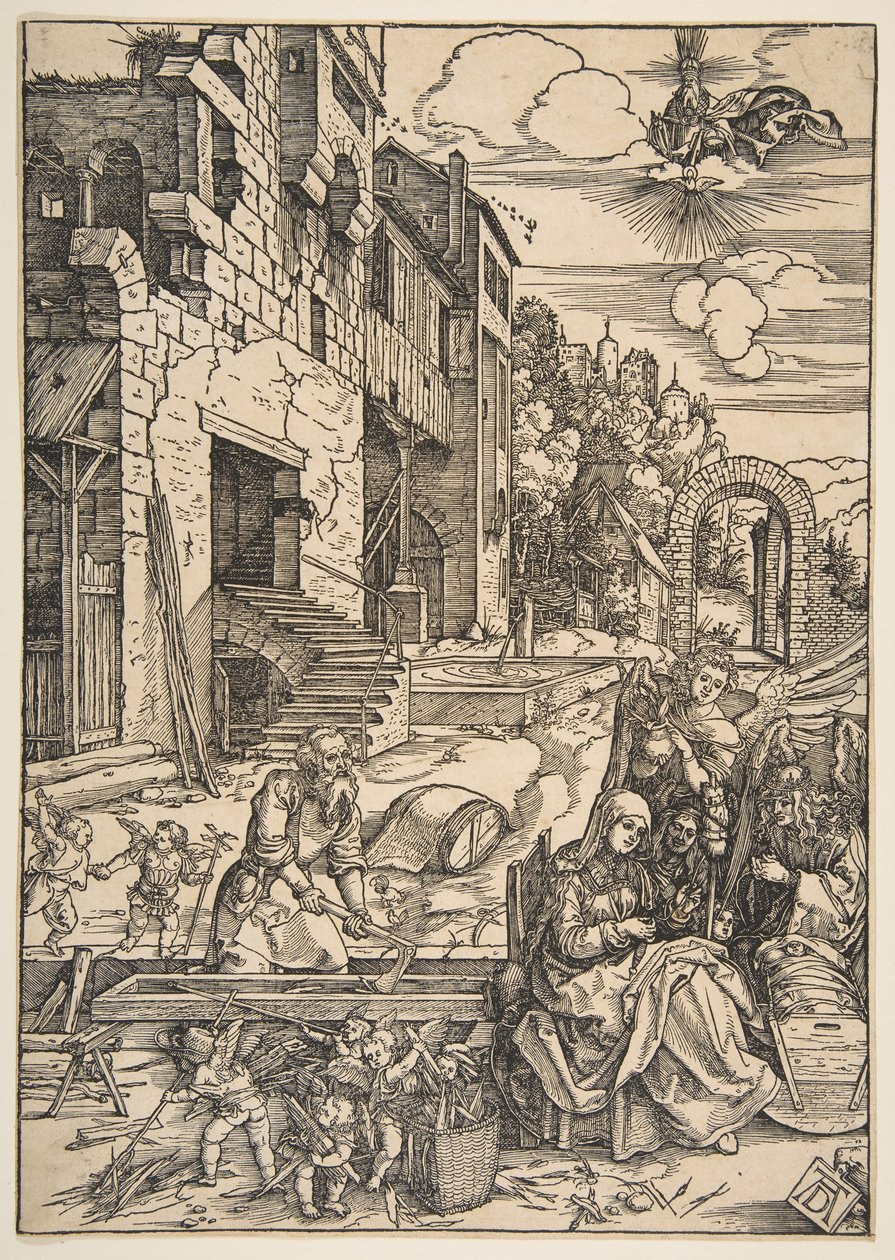 La estancia de la Sagrada Familia en Egipto, de La vida de la Virgen, después de 1511 de Albrecht Dürer