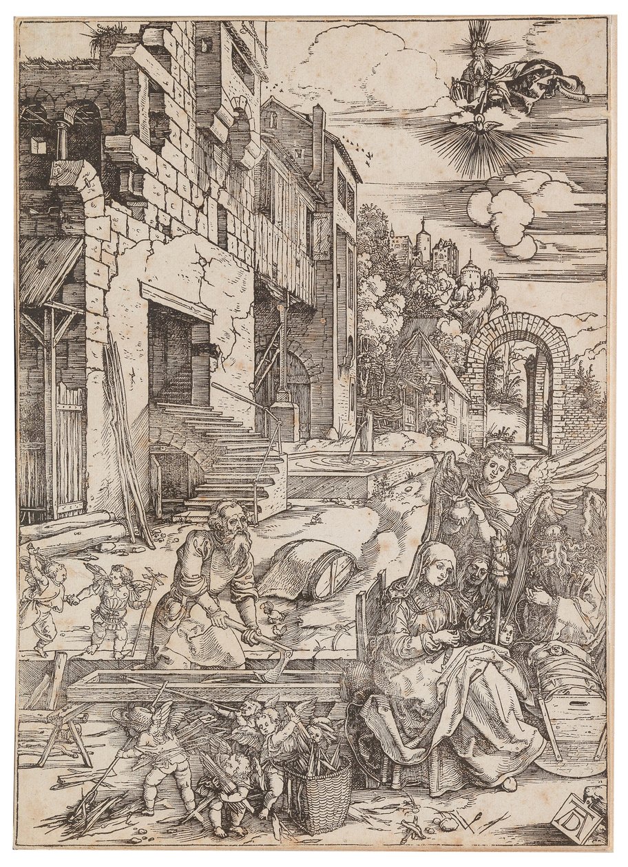 La estancia de la Sagrada Familia en Egipto, de La vida de la Virgen, c. 1504 de Albrecht Dürer
