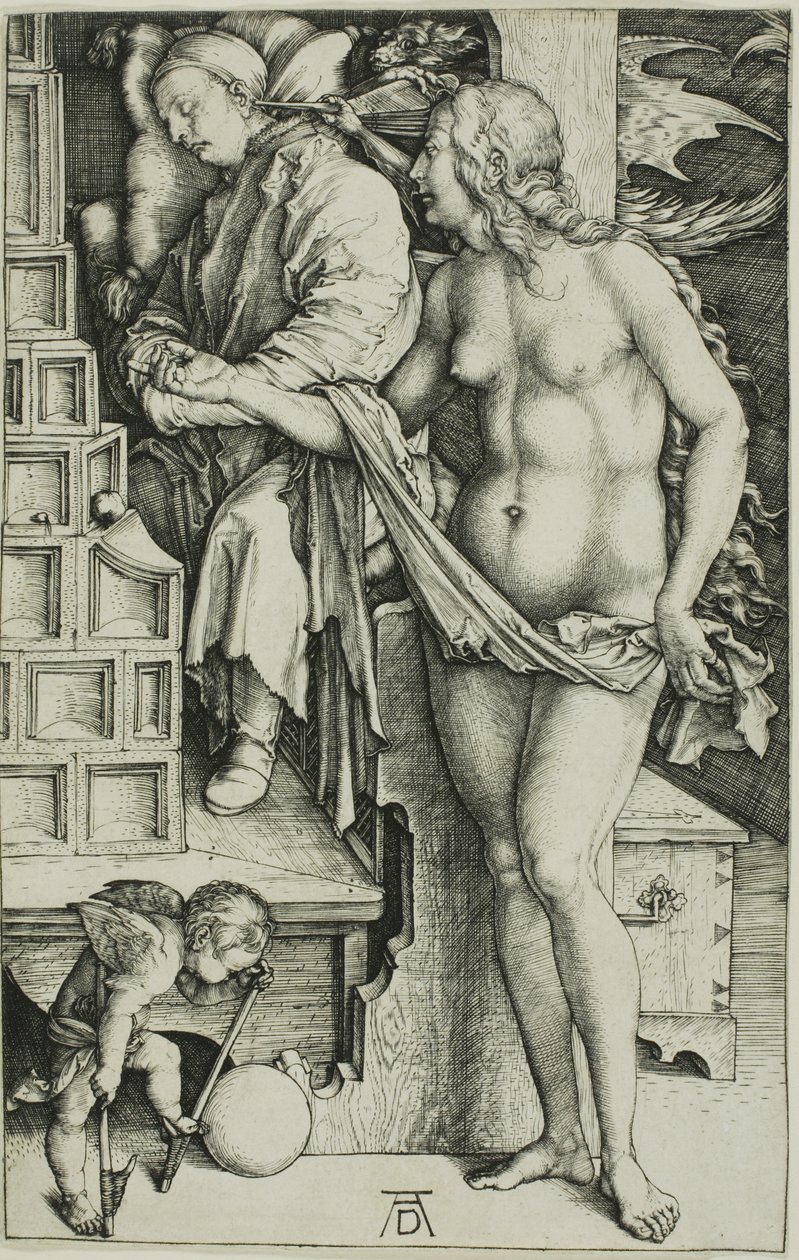 La tentación del ocioso (El sueño del doctor) de Albrecht Dürer