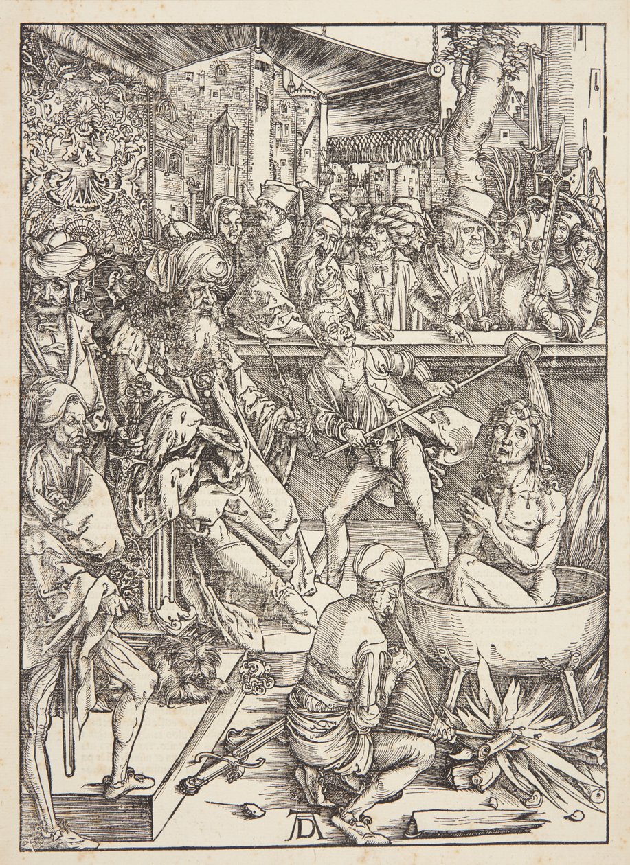 La tortura de San Juan Evangelista de Albrecht Dürer