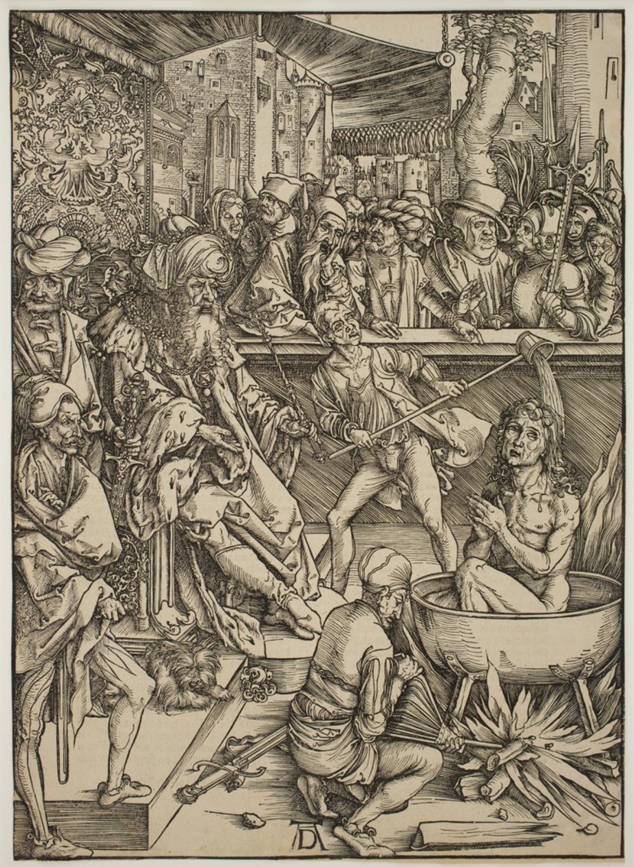 La tortura de San Juan Evangelista de Albrecht Dürer