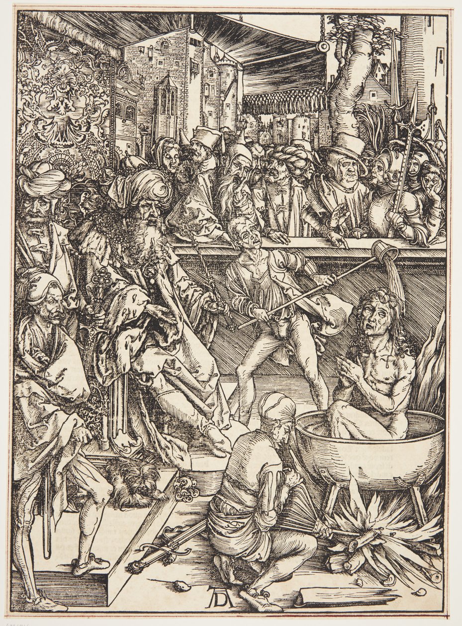 La tortura de San Juan Evangelista de Albrecht Dürer