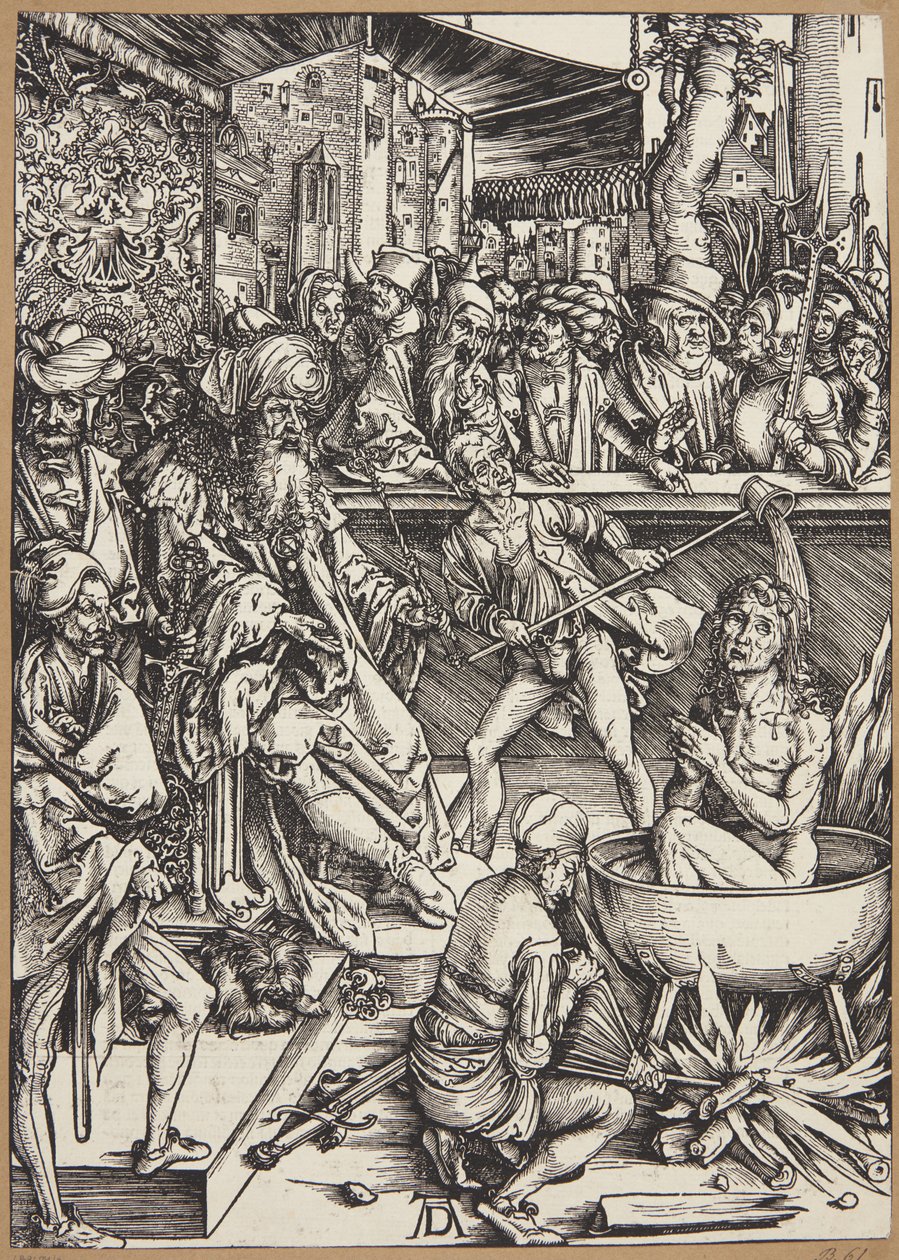 La Tortura de San Juan Evangelista de Albrecht Dürer