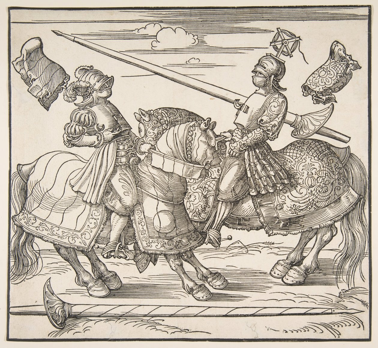 El torneo a caballo, ca. 1517-18 de Albrecht Dürer