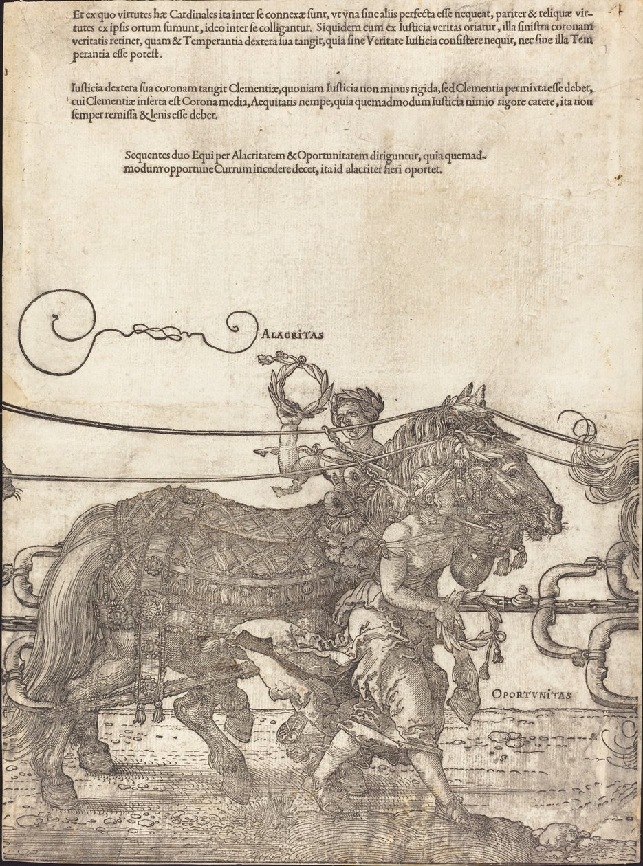 El Carro Triunfal de Maximiliano I (El Gran Carro Triunfal) [lámina 4 de 8] de Albrecht Dürer