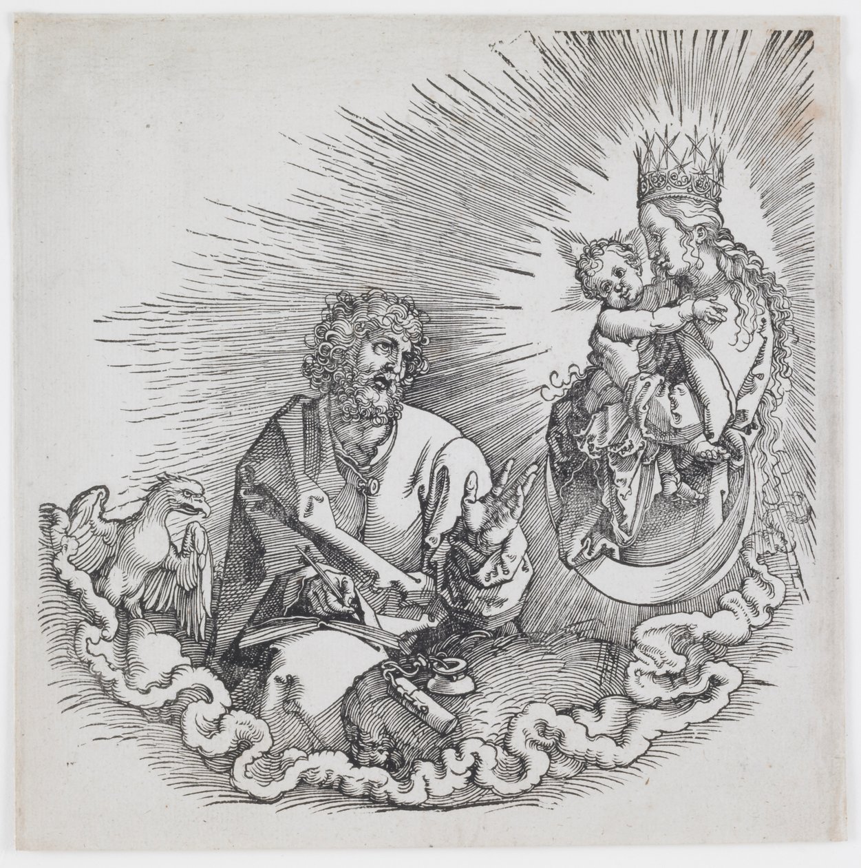 La Virgen Apareciéndose a San Juan, de la edición de 1511 de “El Apocalipsis” de Albrecht Dürer