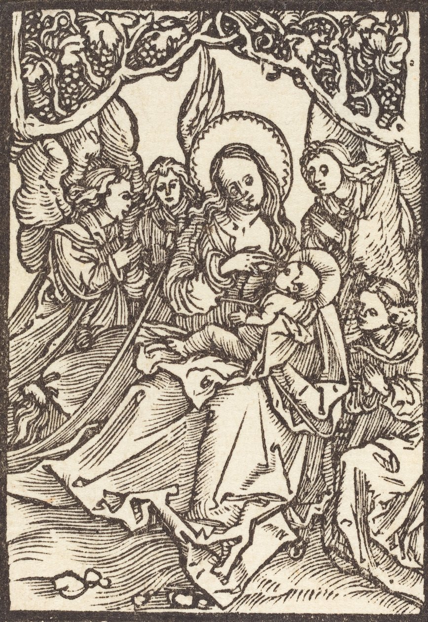 La Virgen amamantando al Niño Jesús con cuatro ángeles, c. 1500 de Albrecht Dürer