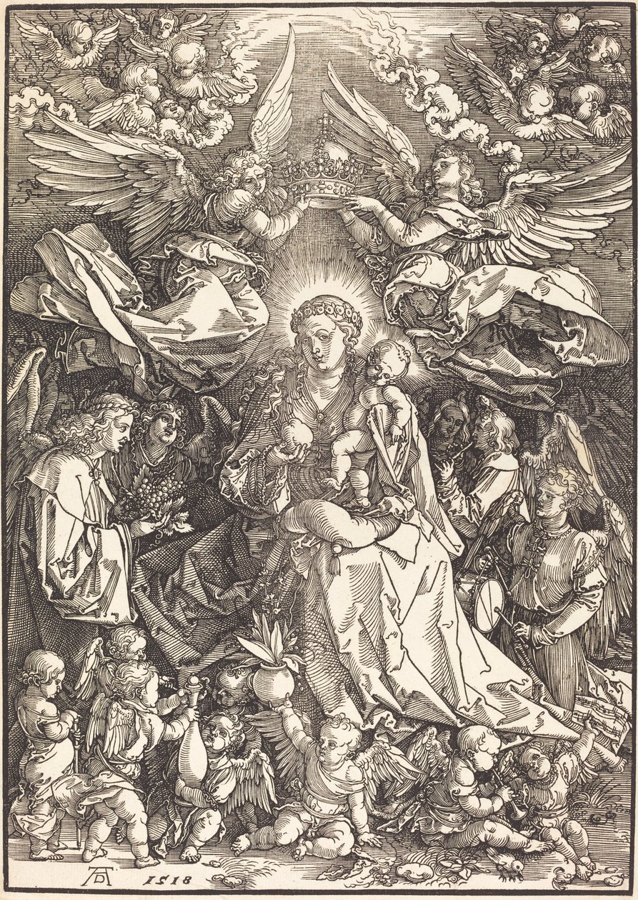 La Virgen Rodeada de Muchos Ángeles de Albrecht Dürer