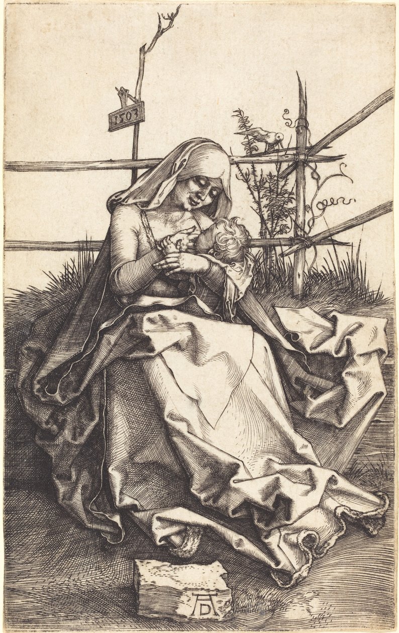 La Virgen y el Niño en un banco de hierba de Albrecht Dürer