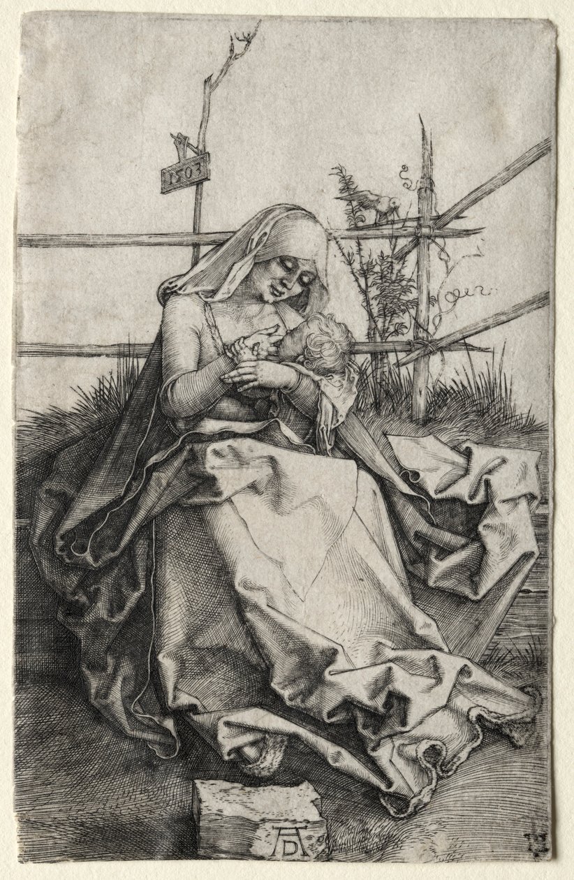 La Virgen y el Niño en un banco de hierba de Albrecht Dürer