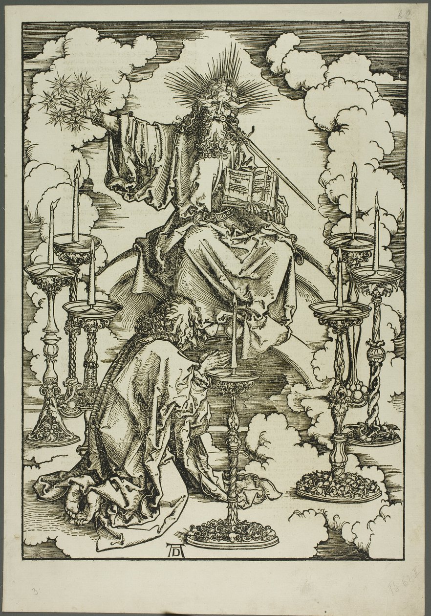 La visión de los siete candelabros, del Apocalipsis de Albrecht Dürer