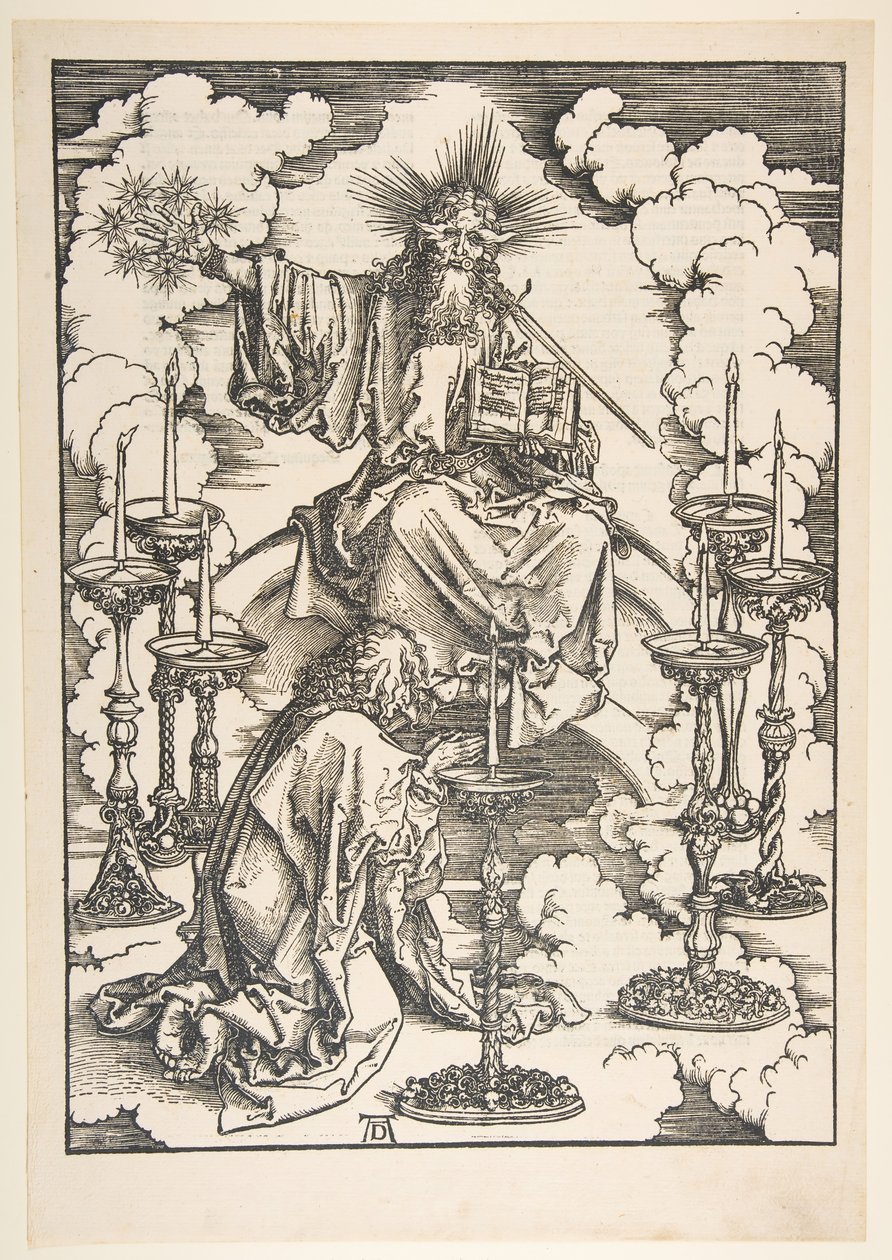 La visión de los siete candelabros, de El Apocalipsis de Albrecht Dürer