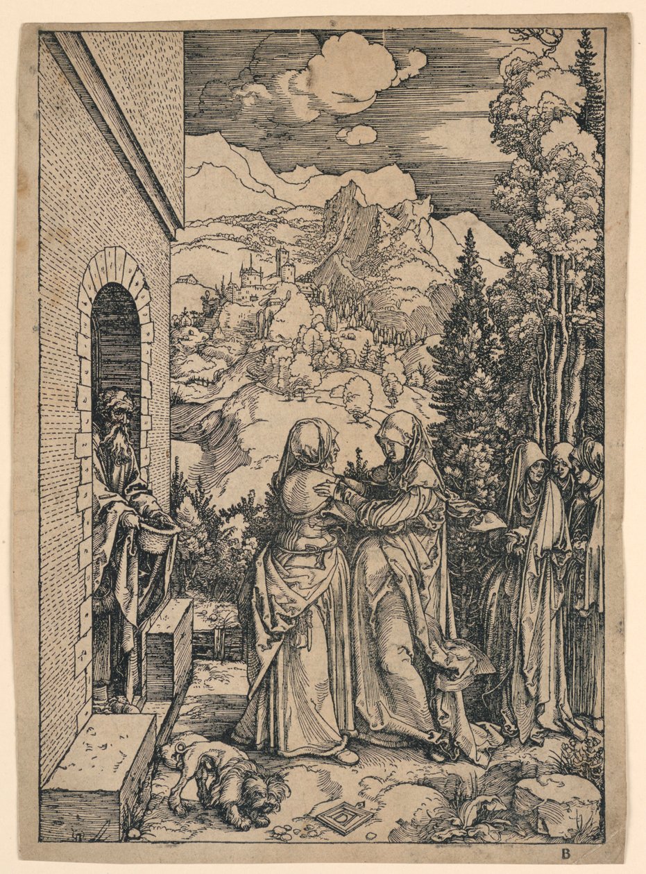 La Visitación, de "La vida de la Virgen" de Albrecht Dürer