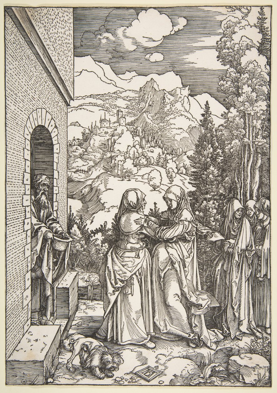 La Visitación, de «La vida de la Virgen» de Albrecht Dürer