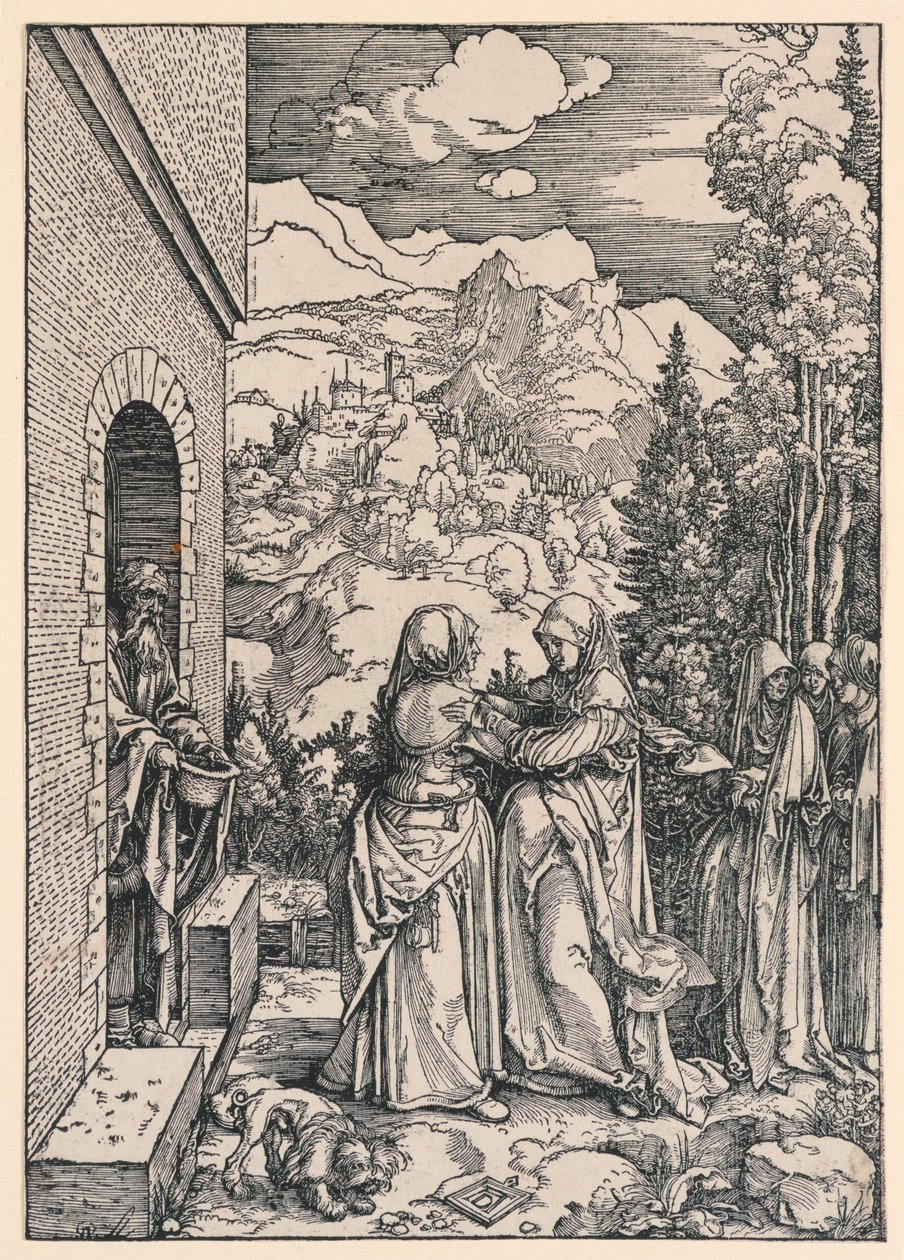 La Visitación, de la serie La vida de la Virgen de Albrecht Dürer