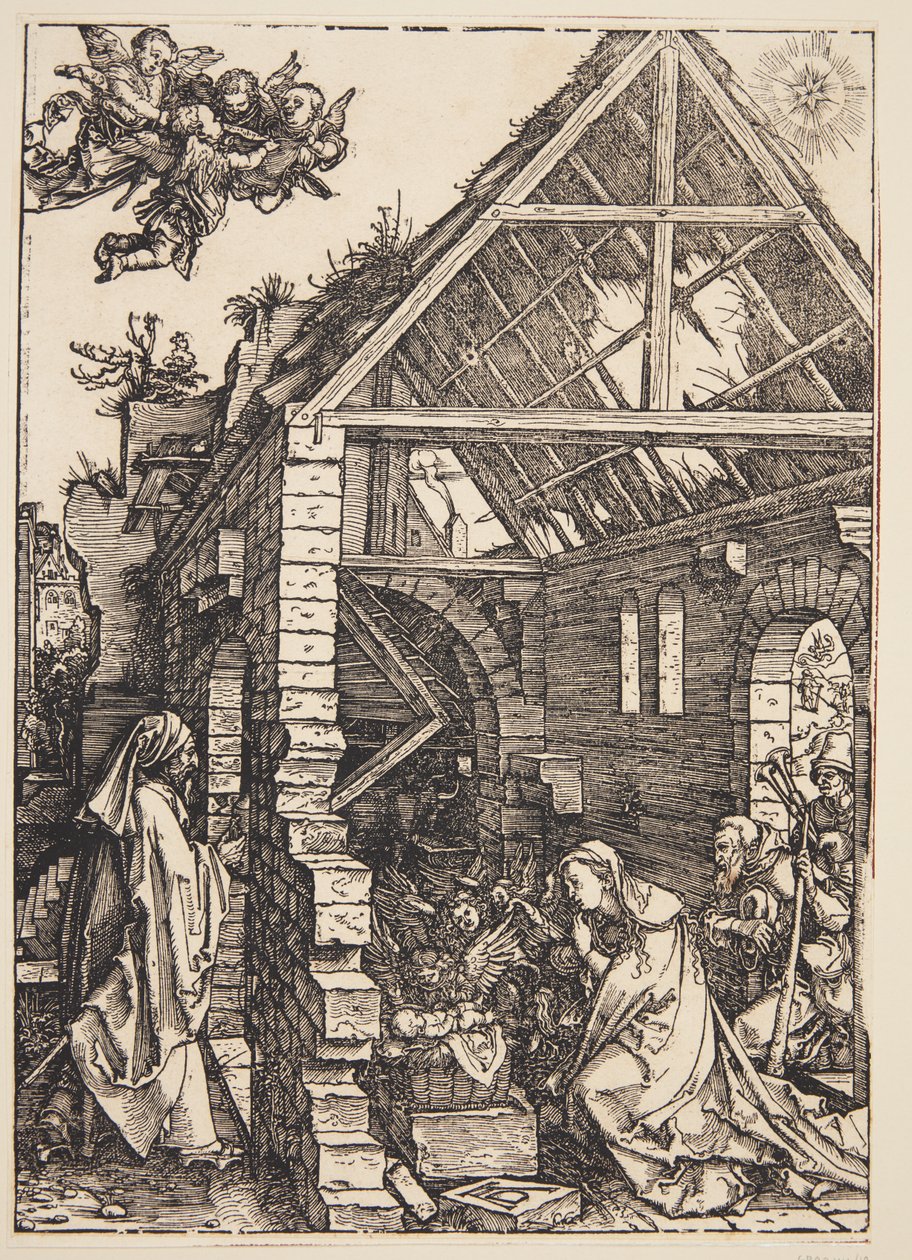 La adoración de los pastores de Albrecht Dürer