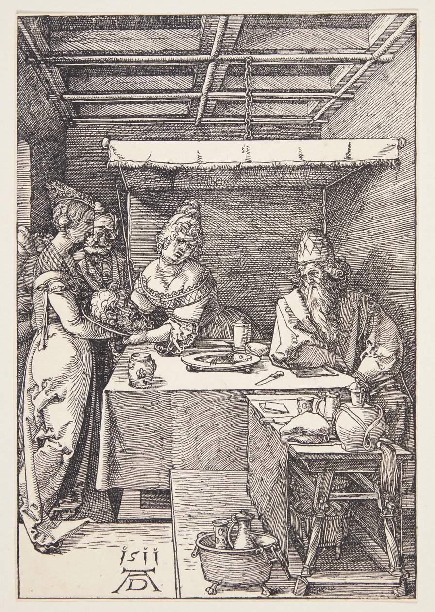 La cabeza de San Juan Bautista llevada a Herodías de Albrecht Dürer
