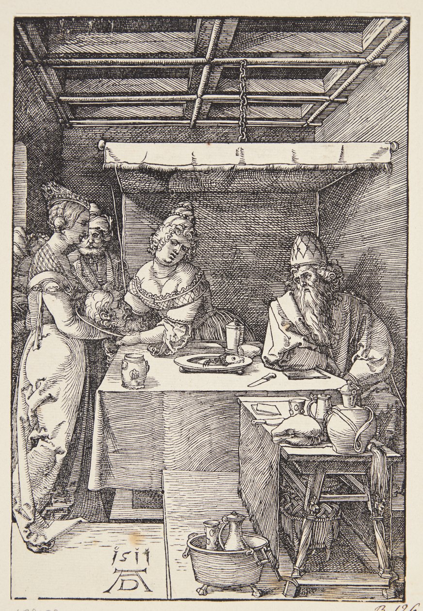 La cabeza de San Juan Bautista llevada a Herodías de Albrecht Dürer