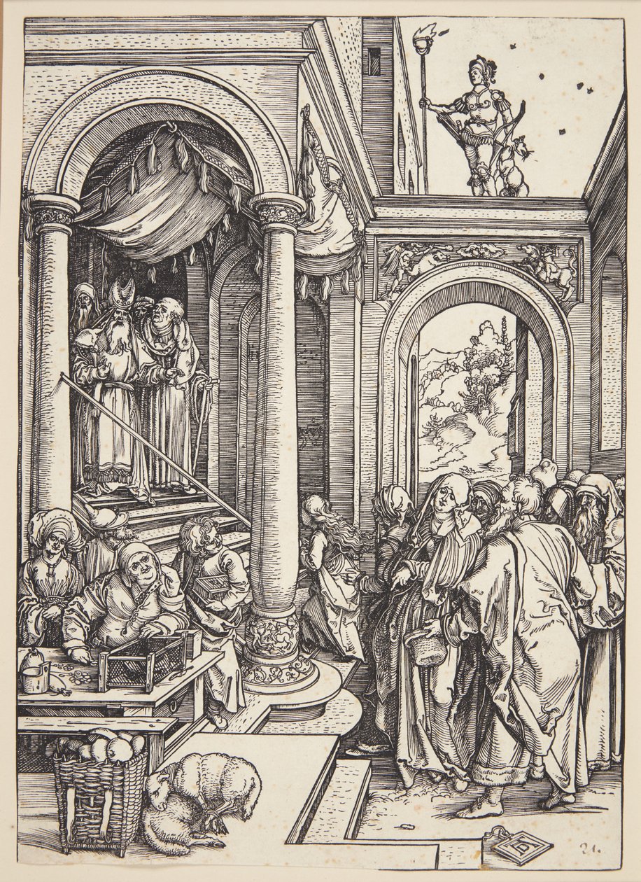 La presentación de la Virgen en el templo de Albrecht Dürer