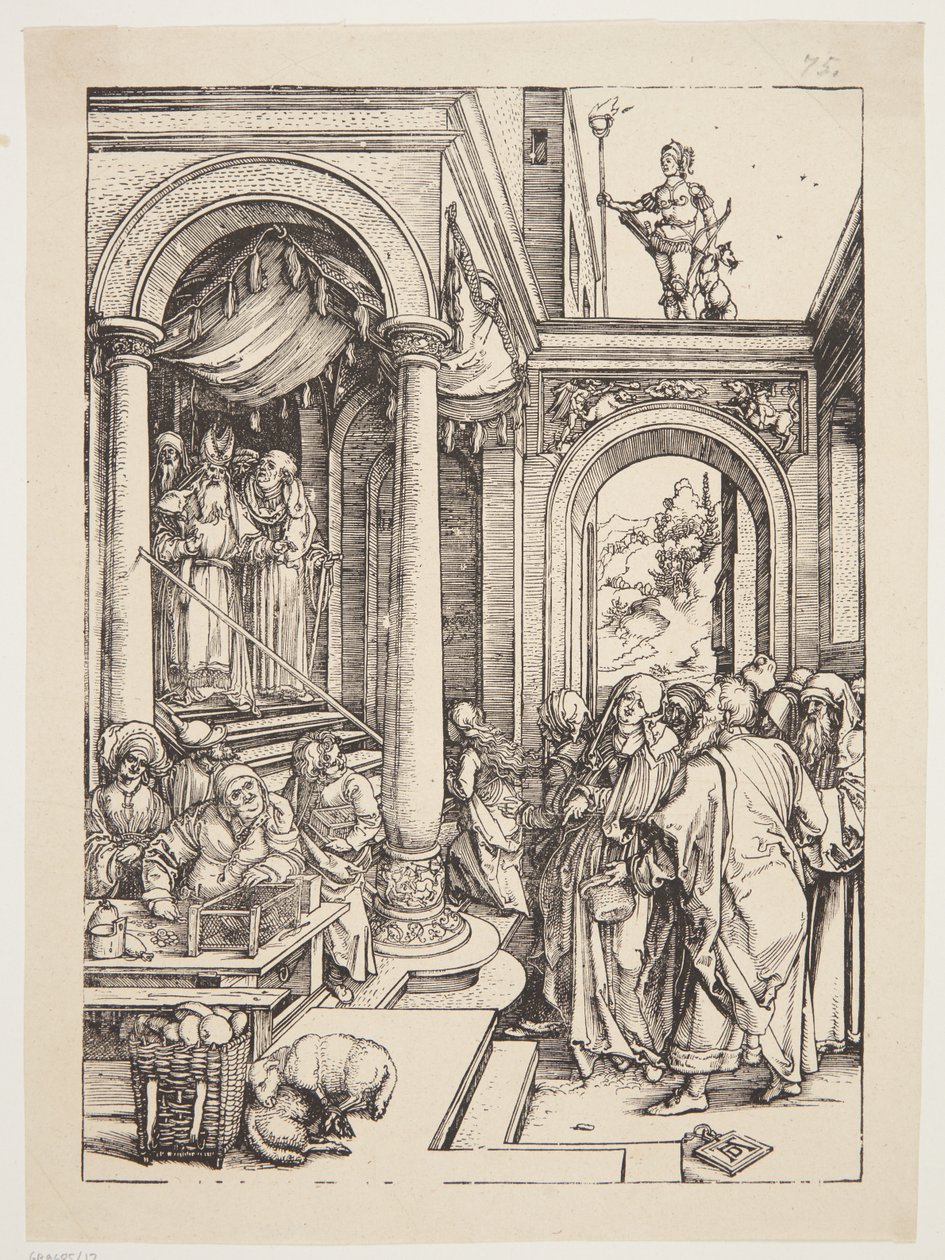 La presentación de la Virgen en el templo de Albrecht Dürer