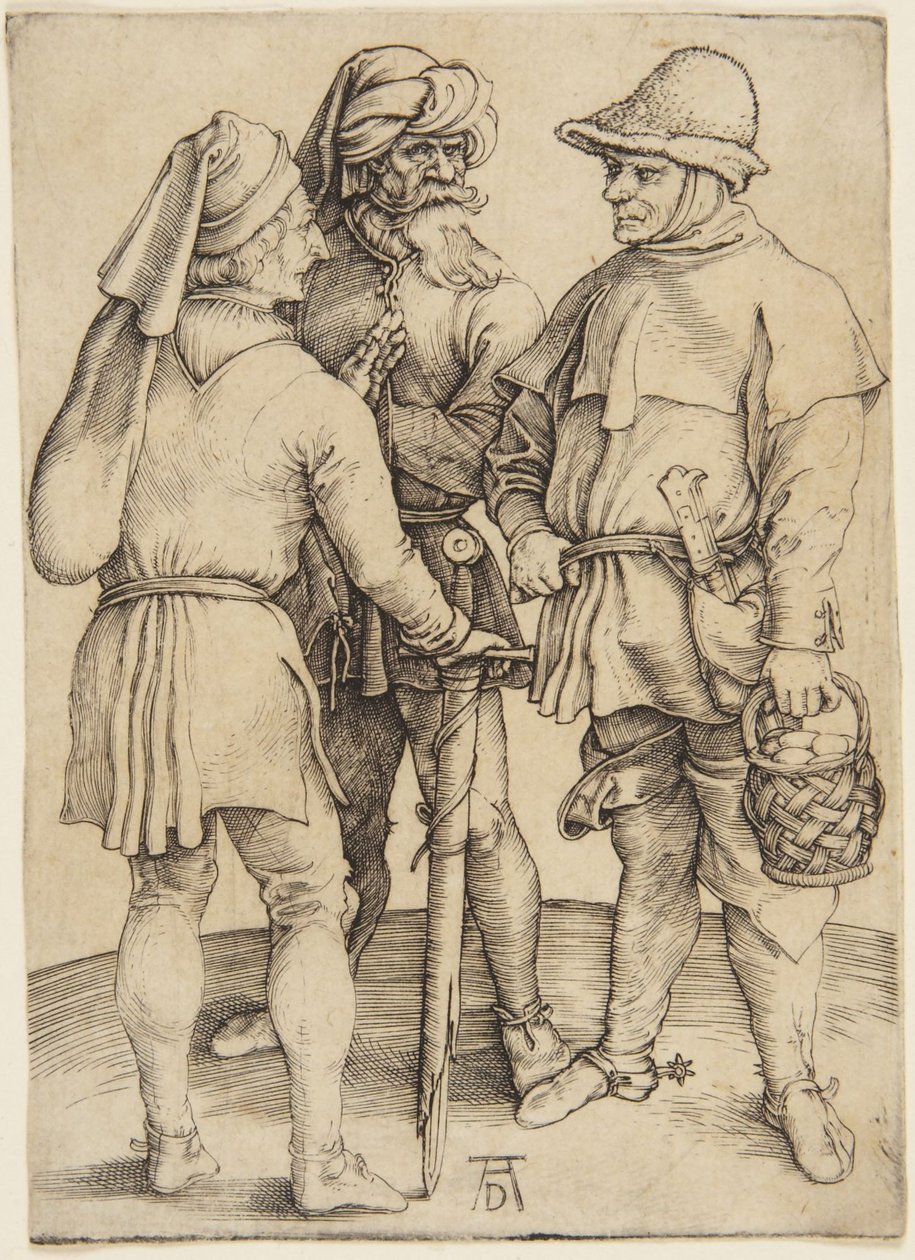 Tres campesinos conversando de Albrecht Dürer