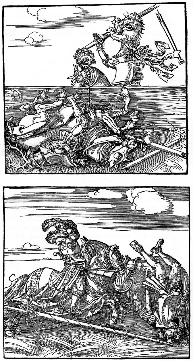 Escenas de torneos, 1515-1516, 1936 de Albrecht Dürer