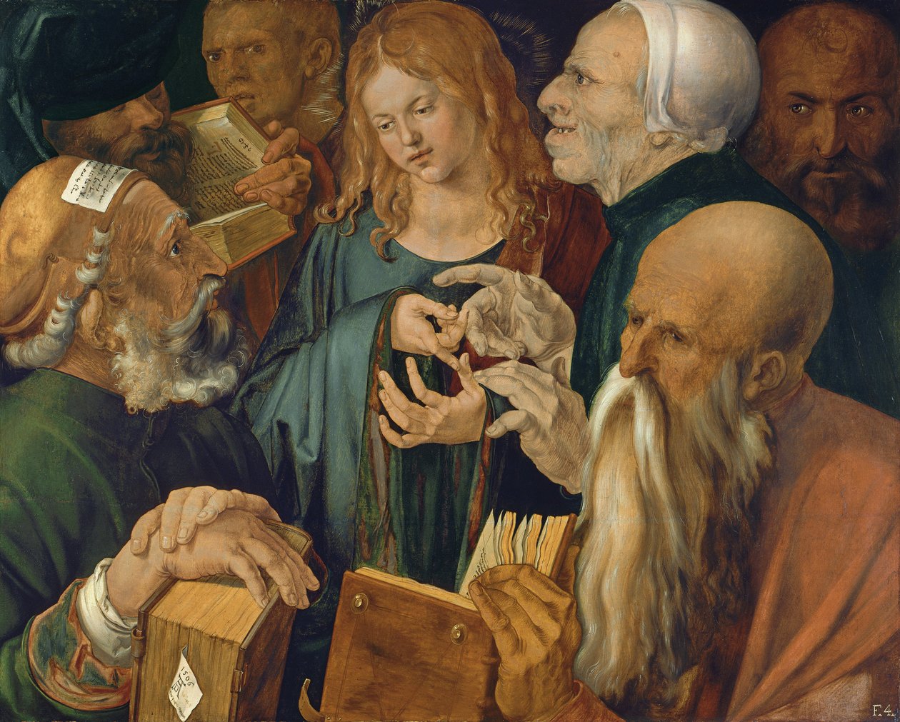 Jesús de doce años entre los doctores de la Ley de Albrecht Dürer